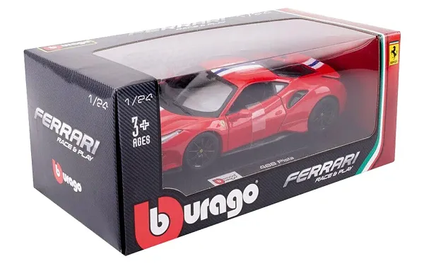 Фото - Колекційний легковий транспорт Bburago Ferrari 488 Pista (18-26026)