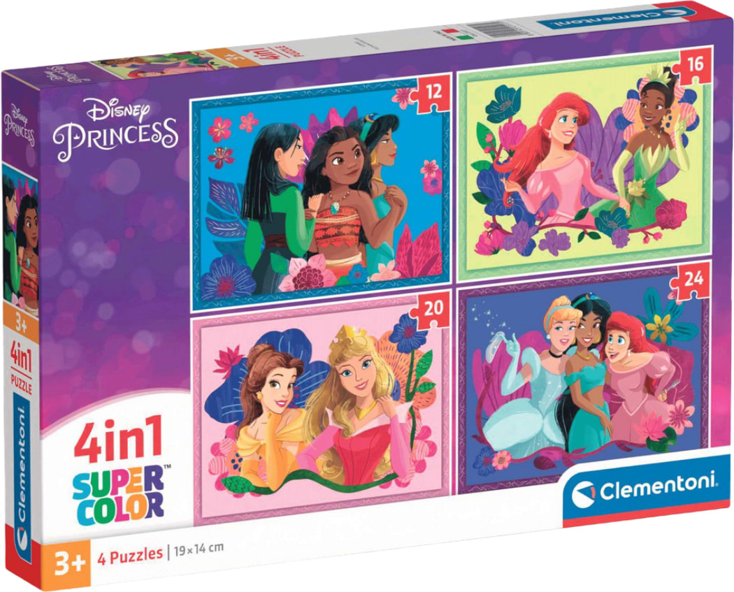 Пазлы (3-4 года) Clementoni Princess 12,16,20 та 24 эл. (21517) - Фото 1