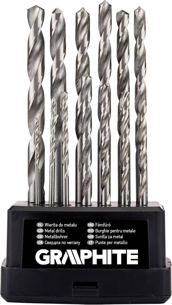 Набір свердел GRAPHITE HSS-G 1.5-6.5 мм 13 шт. (54T915)