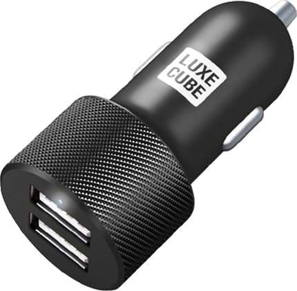Автомобільний зарядний пристрій Luxe Cube 2USB 17W Black (8886668698498)