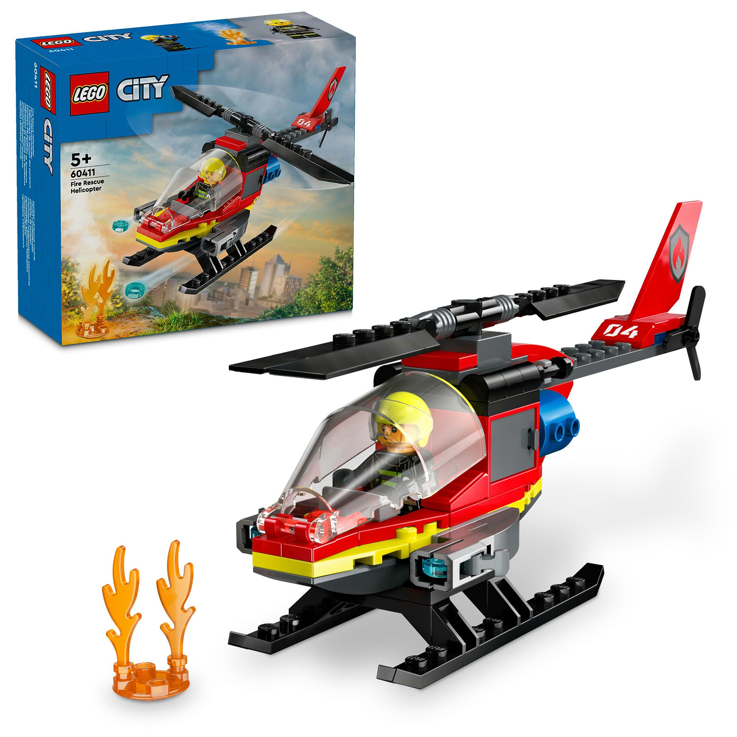 Конструктор LEGO City Пожежний рятувальний гелікоптер (60411) - Фото 1