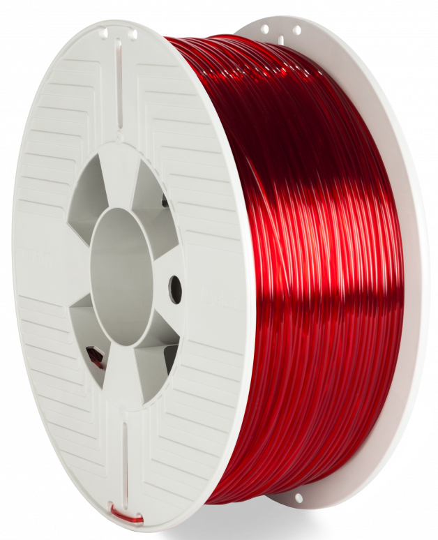 Нить для PET-картриджа Verbatim 1,75 мм 1кг красная прозрачная (55054)