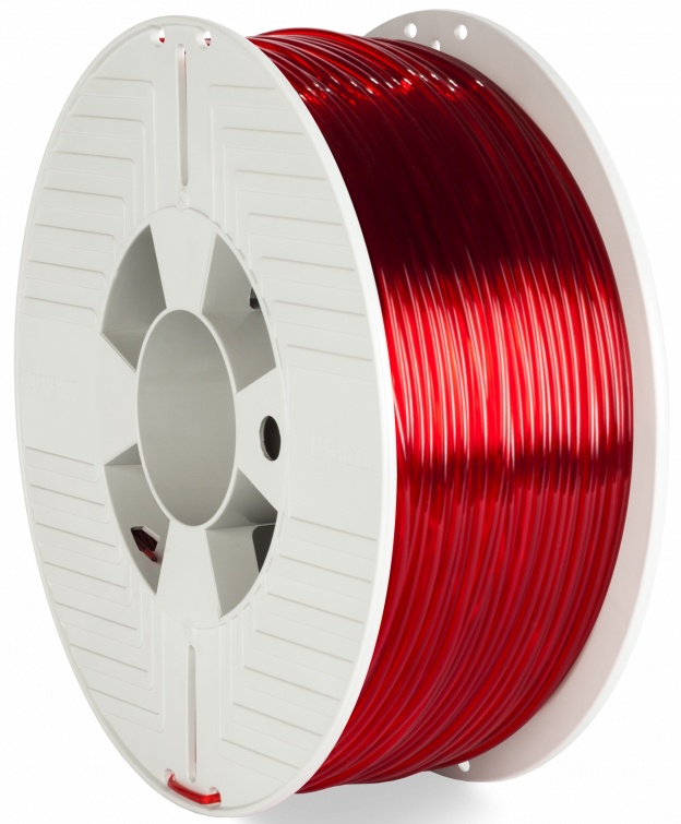 Нить для PET-картриджа Verbatim 2,85 мм 1кг красно-прозрачная (55062)