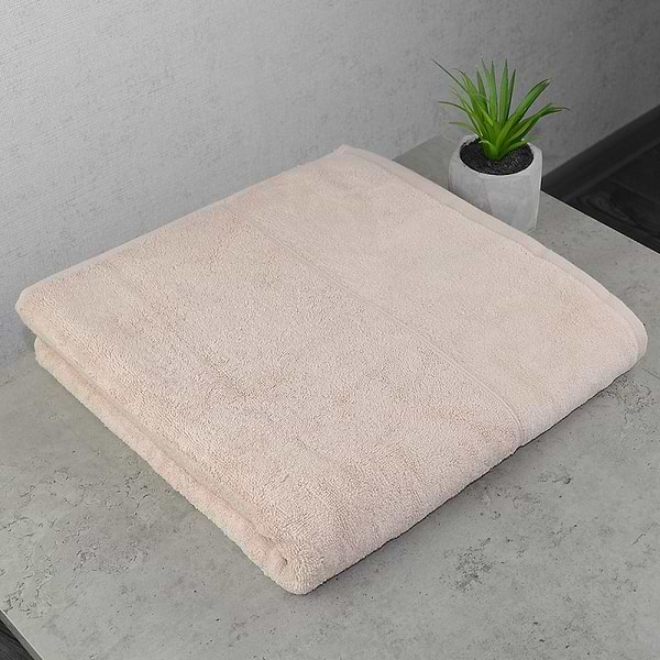 Фото - Рушник банний GM Textile махровий бежевий Міладо 70x140