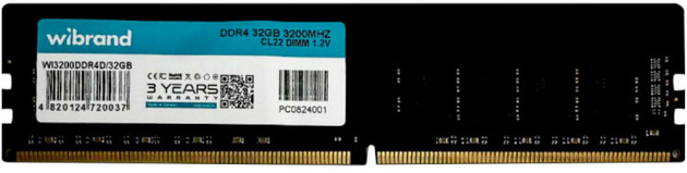 Память DDR Wibrand DDR4 32GB 3200MHz CL22 DIMM (WI3200DDR4D/32GB)
