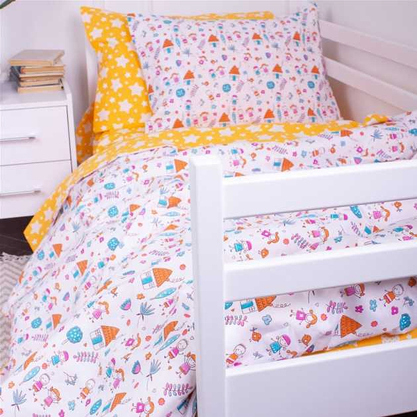 Фото - Комплект постільної білизни дитячий MirSon Бязь Kids Time 18-0002 Sweet Home 143 x 210 см (2200006988953)