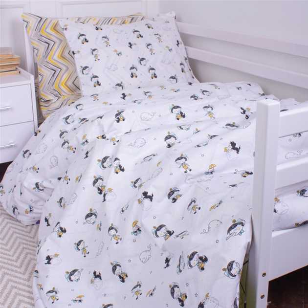 Фото - Комплект постільної білизни дитячий MirSon Бязь Kids Time 18-0003 Pinokio 143 x 210 см (2200006993926)