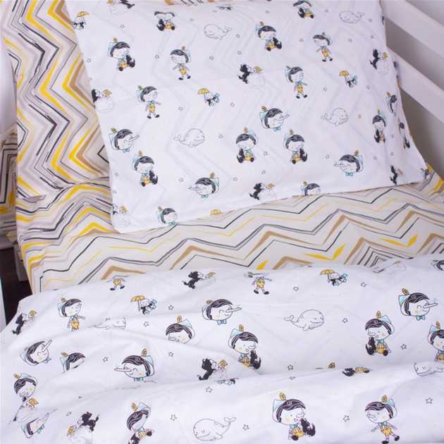 Фото - Комплект постільної білизни дитячий MirSon Бязь Kids Time 18-0003 Pinokio 143 x 210 см (2200006993926)