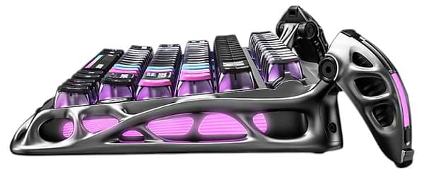 Фото - Клавіатура бездротова ігрова GravaStar Mercury K1 Pro 80keys Kailh Speedy Mint BT/WL/USB Сyberpunk (GSK1PRO_CBLK)