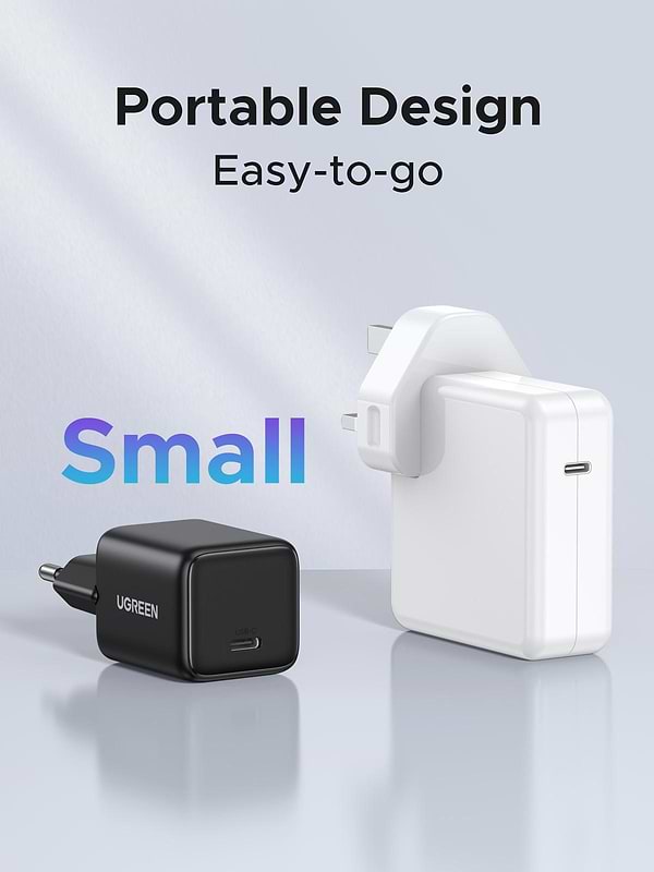 Фото - Мережевий зарядний пристрій UGREEN X512 USB-C 20W PD GaN Fast Charger Black (55553)