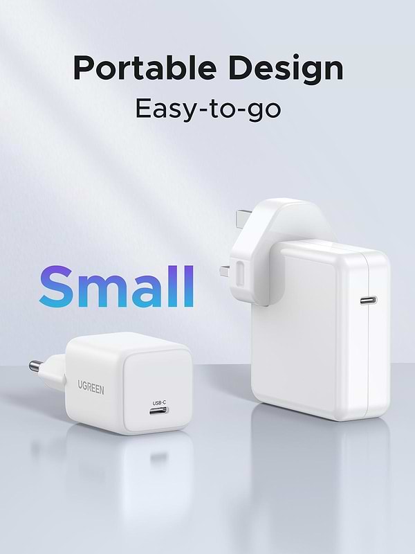 Фото - Мережевий зарядний пристрій UGREEN X512 USB-C 20W PD GaN Fast Charger White (55554)
