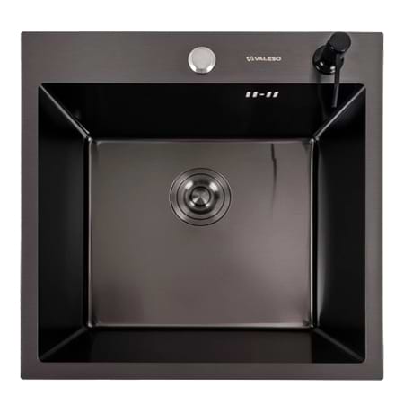 Фото - Мийка кухонна VALESO 50x50 PVD чорна Handmade (товщина 3,0/1.5)