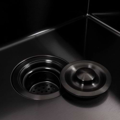 Фото - Мийка кухонна VALESO 50x50 PVD чорна Handmade (товщина 3,0/1.5)