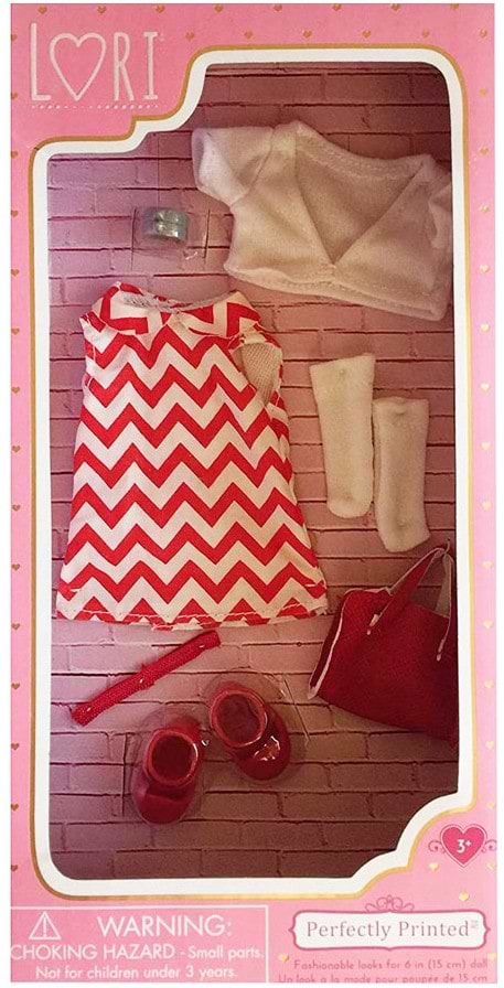 Фото - Одяг та аксесуари для міні-ляльки Lori Платье с принтом (LO30009Z)