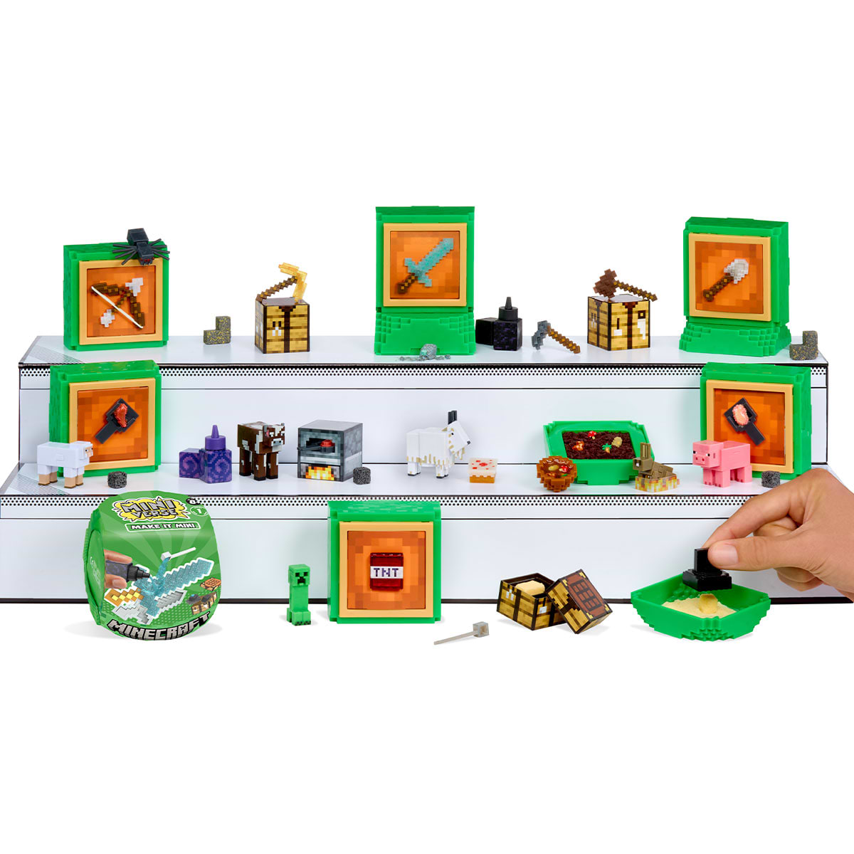 Фото - Колекційна фігурка MGA's Miniverse Mini Minecraft - СТВОРАЙ ПІКСЕЛЬНИЙ ПРИГОД в асортименті (557272)