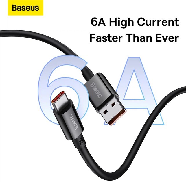 Фото - Кабель синхронізації даних Baseus Superior Series Fast Charging Data Cable USB to Type-C 100W 2m Cluster Black (P10320102114-02)