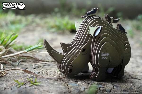 Фото - 3D пазли EUGY Зоопарк: Носоріг (XEG-076)