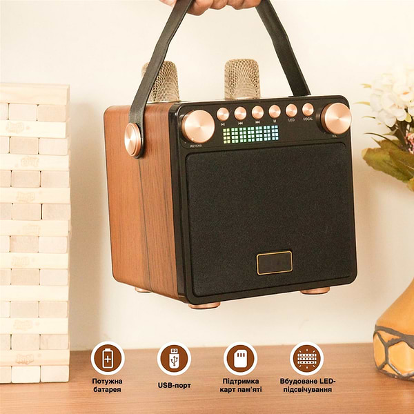 Фото - Портативная акустика Magic Karaoke YS-601 Wood