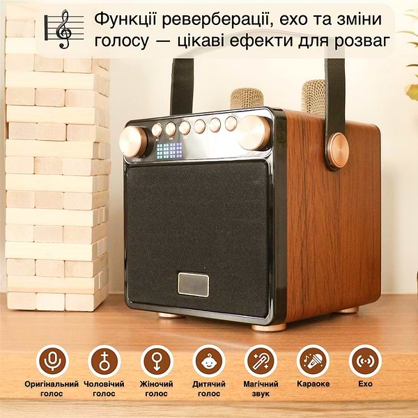 Фото - Портативная акустика Magic Karaoke YS-601 Wood