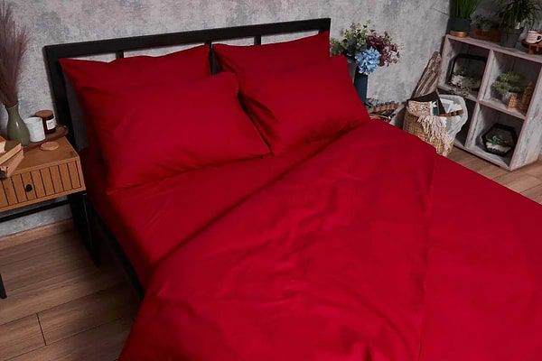 Фото - Комплект постельного белья Moon&Star Бязь Gold Люкс «Cherry Red» 143х210 см нав. 4х50х70 (MS-820003133)