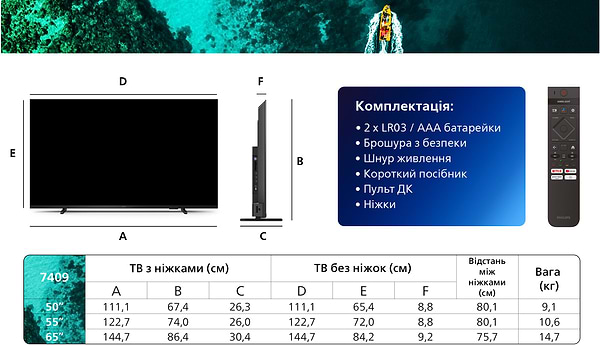 Фото - Телевізор Philips 55PUS7409/12