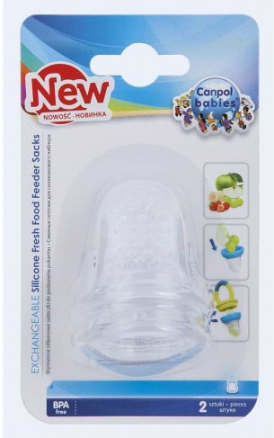 Фото - Насадка для ниблеров Canpol babies Набор сменных силиконовых сеточек прозрачный, 2 шт. (56/011)