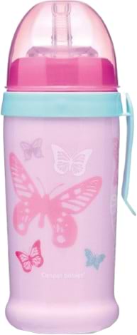 Поїльник-непроливайка дитячий Canpol babies Butterfly рожевий, 350 мл. (56/515_pin)