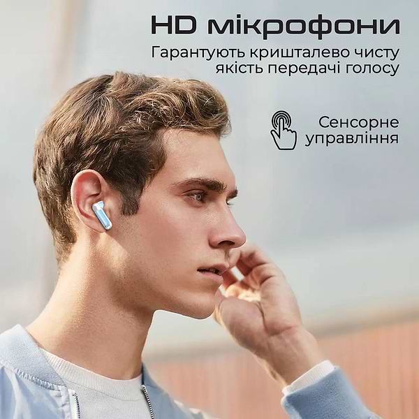 Фото - Навушники вкладиші бездротові TWS Promate transpods.blue