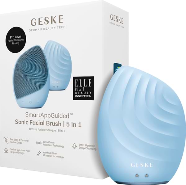 Фото - Щітка для чищення обличчя GESKE Sonic Facial Brush 5 в 1 аквамарин (GK000010AQ01)