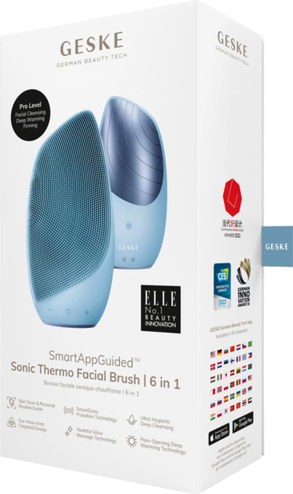 Фото - Щетка для чистки лица GESKE Sonic Thermo Facial Brush 6 в 1 аквамарин (GK000007AQ01)