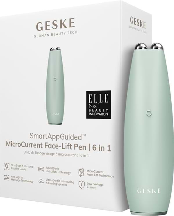 Фото - Микротоковая ручка для подтяжки лица GESKE MicroCurrent Face-Lift Pen 6 в 1 зеленый (GK000013GN01)