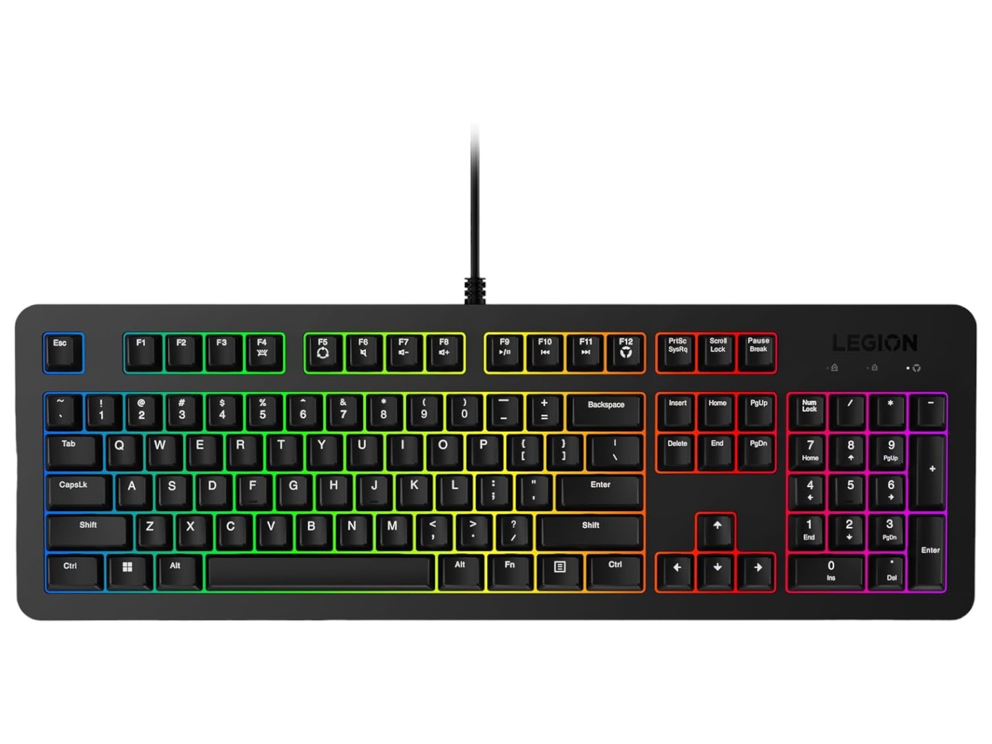 Клавиатура проводная игровая Lenovo Legion K310 RGB Gaming Keyboard UA (GY41N91855) - Фото 1