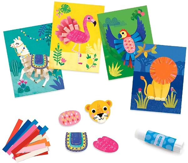 Фото - Набір для виготовлення аплікацій Djeco "Кудряві тварини" (DJ09868)