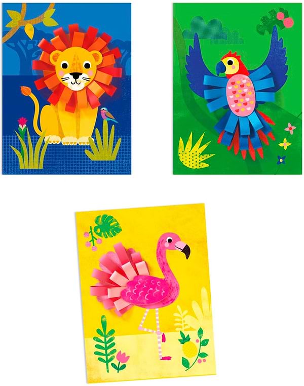 Фото - Набір для виготовлення аплікацій Djeco "Кудряві тварини" (DJ09868)