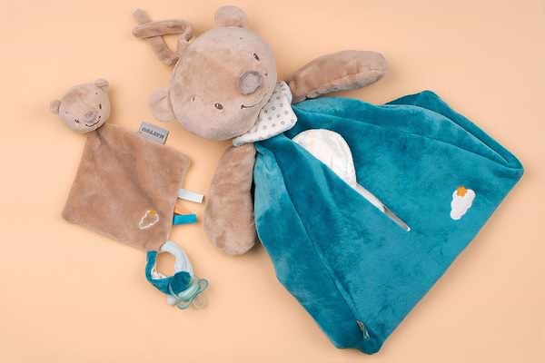 Фото - Брязкальце Nattou Міа і Базиль. Міні-дуду Базиль ведмежа (562102)