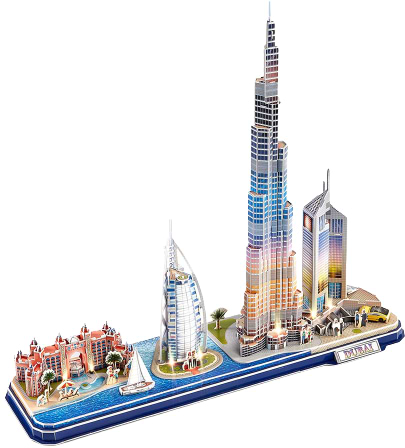 Фото - 3D пазлы Cubic Fun City line Дубай с LED-подсветкой (L523h)