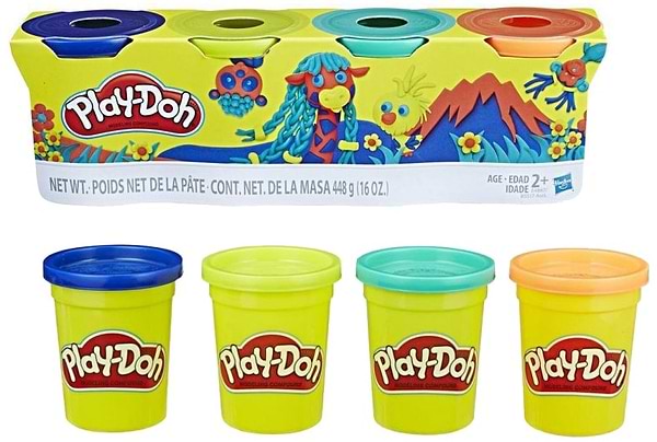Фото - Расходники Hasbro Play-Doh 4 баночки WILD (B5517_E4867)