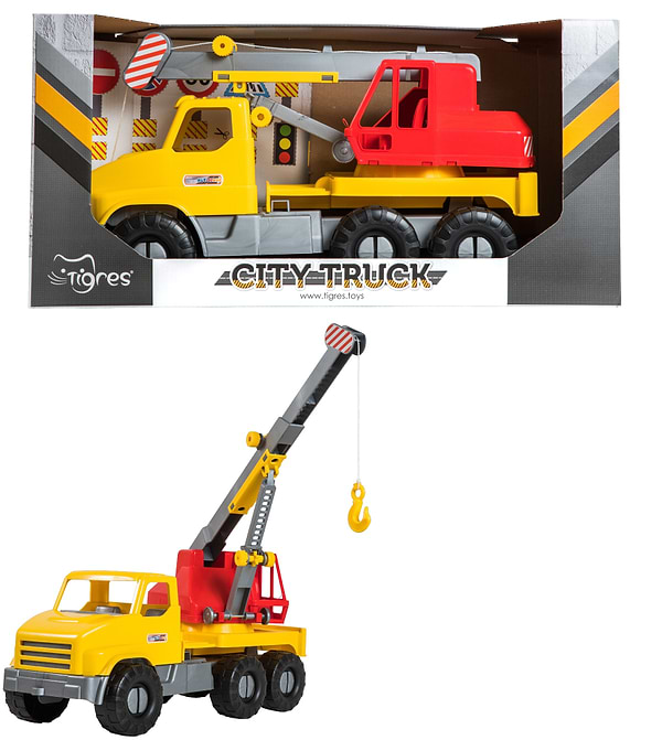 Фото - Наземна спецтехніка Tigres Авто "City Truck" кран в коробці (39366)