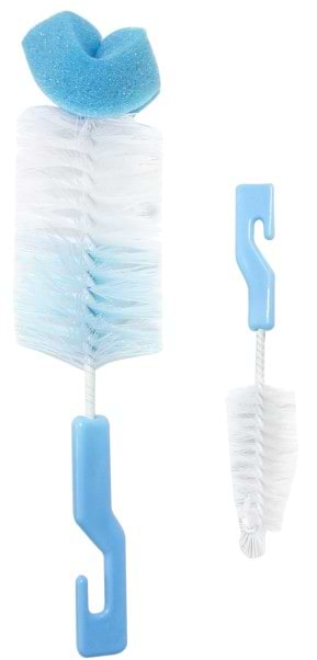 Йоржик для дитячих пляшечок Lindo і сосок з поролоном, Синій (Рk 014-А син)