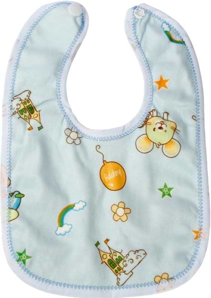 Слинявчик Lindo на кнопці, блакитний (Ф 934 гол)