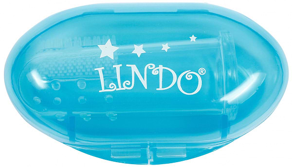 Фото - Зубная щетка мануальная детская Lindo в  футляре, голубая (Pk 073 гол)