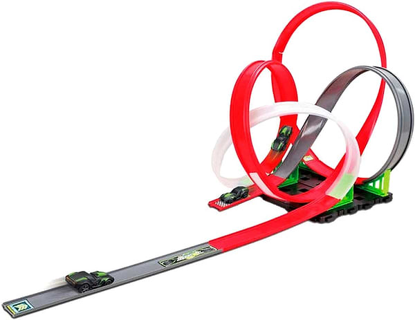 Фото - Ігровий набір Bburago GoGears Extreme «Надзвуковий запуск 3 в 1» (1 доріжка, 4 петлі, 1 інерц.машинка) (18-30533)