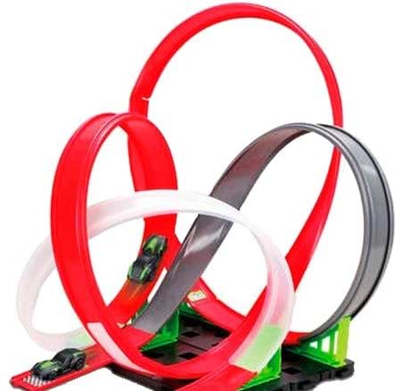 Фото - Ігровий набір Bburago GoGears Extreme «Надзвуковий запуск 3 в 1» (1 доріжка, 4 петлі, 1 інерц.машинка) (18-30533)