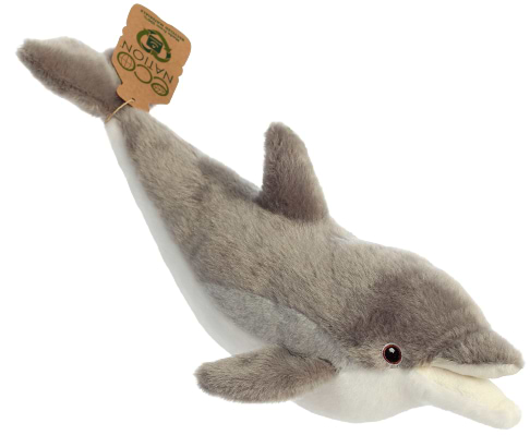 Фото - Мягкая игрушка животное Aurora ECO Дельфин 38 см (200207F)