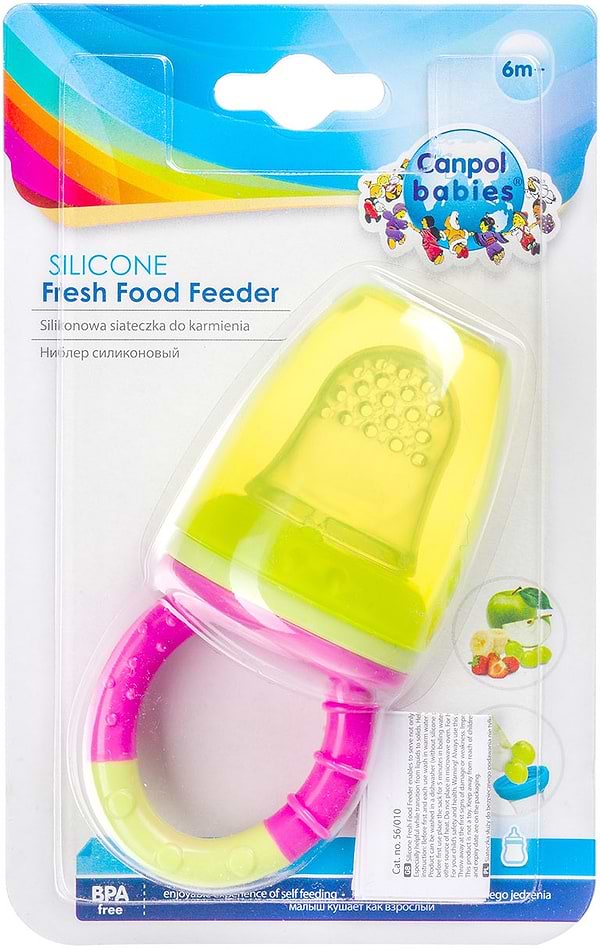 Фото - Ниблер детский Canpol babies Силиконовый для кормления, зеленый с розовым (56/010)