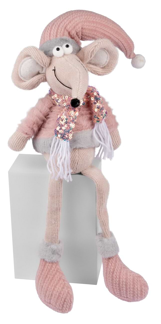 Декор New Year Novogod'ko Мышонок Мальчик в розовом 69 см (974643)