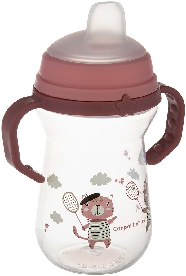 Фото - Поильник-непроливайка детский Canpol babies FirstCup 250 мл BONJOUR PARIS - розовая (56/613_pin)