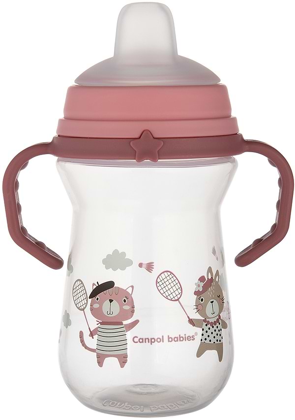 Фото - Поильник-непроливайка детский Canpol babies FirstCup 250 мл BONJOUR PARIS - розовая (56/613_pin)