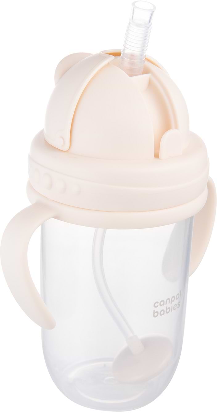 Чашка-непроливайка дитяча Canpol babies з трубочкою і обтяжувачем Canpol babies 270 мл (56/623_cre) - Фото 1