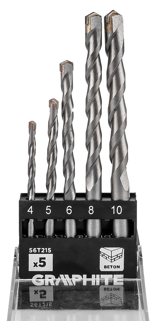 Фото - Набір свердел GRAPHITE 4-10 мм 5 шт. (56T215)